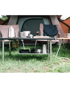 Snow Peak Shallow IGT Hanging Shelf – 2-Unit Low Height Frame Storage -Snow Peak Shop 20231004 SP M4 02843 jpg