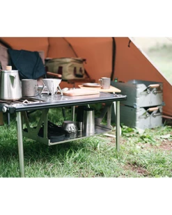 Snow Peak Shallow IGT Hanging Shelf – 2-Unit Low Height Frame Storage -Snow Peak Shop 20231004 SP M4 02845 jpg