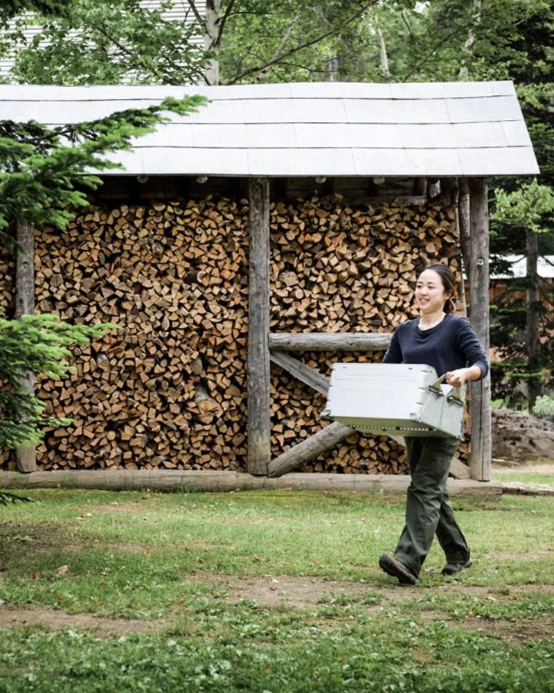 Snow Peak Stacking Shelf Container 50 - Steel Modular Storage Box with Bamboo Handles 5 Snow Peak Stacking Shelf Container 50 - Steel Modular Storage Box with Bamboo Handles - Image 3