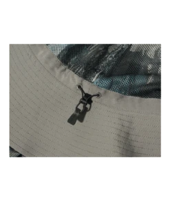 Printed Camo Insect Shield Hat with Removable Mesh Neck Cape – Recycled Polyester Bucket Hat -Snow Peak Shop AC 23SU008 Grey alt 02