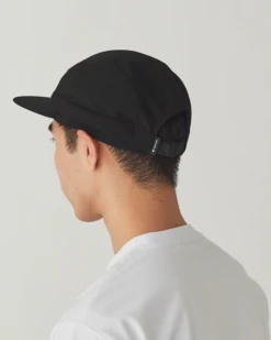 Double Weave Black 5-Panel Stain-Resistant Flat Bill Outdoor Camp Hat -Snow Peak Shop AC 24AU007 231213 1508 jpg