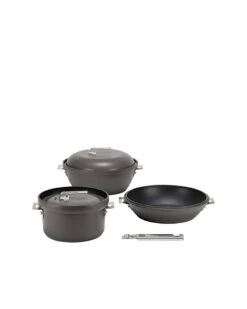 Snow Peak Field Cooker Pro – Modular 3-Piece Non-Stick Aluminum Camping Cookware Set -Snow Peak Shop CS 600 alt07