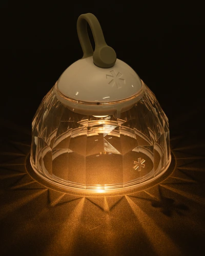 Snow Peak Crystal Shade - Clear Faceted Silicone Lantern Cover for Hozuki Series 7 Snow Peak Crystal Shade - Clear Faceted Silicone Lantern Cover for Hozuki Series - Image 5