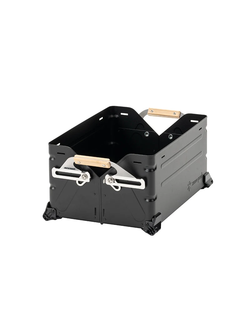 Snow Peak Festival: Stacking Shelf Container 25 In Black 3 Snow Peak Festival: Stacking Shelf Container 25 In Black