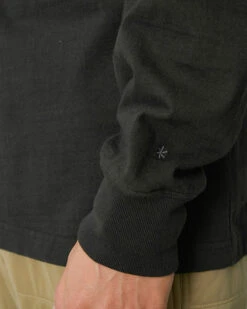 Heavy Cotton Garment Dyed Long Sleeve Crewneck – Premium Chest Pocket Relaxed Fit Top -Snow Peak Shop Heavy Cotton Garment Crew LS SW 20AU101 MossGreen Alt1