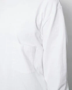 Heavy Cotton Garment Dyed Long Sleeve Crewneck – Premium Chest Pocket Relaxed Fit Top -Snow Peak Shop Heavy Cotton Garment Crew LS SW 20AU101 MossGreen Alt3