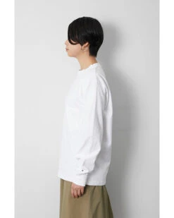 Heavy Cotton Garment Dyed Long Sleeve Crewneck – Premium Chest Pocket Relaxed Fit Top -Snow Peak Shop Heavy Cotton Garment Crew LS SW 20AU101 MossGreen Alt5