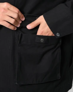 Takibi Canvas Fire-Resistant Jacket – Brown Rugged Workwear with Corduroy Collar -Snow Peak Shop JK 22AU106 alt 06