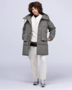 Natural Warm Stretch Quilted Pullover – Off-White Mock Neck Snap Henley Sweatshirt -Snow Peak Shop JK 22AU113 alt 06