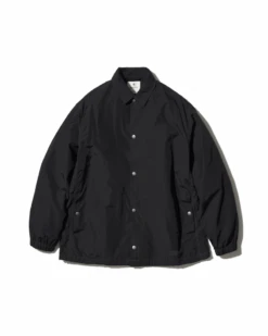Navy Blue Light Mountain Cloth Jacket – Water Repellent Relaxed Coach's Jacket -Snow Peak Shop JK 23SU104 Black hero 01 3d963c33 ecfe 4ec6 b74f 03acb0105075