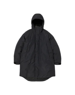FR 2L Down Coat - Fire-Resistant Recycled Ripstop Insulated Long Parka -Snow Peak Shop JK 24AU002 Black P 1 png