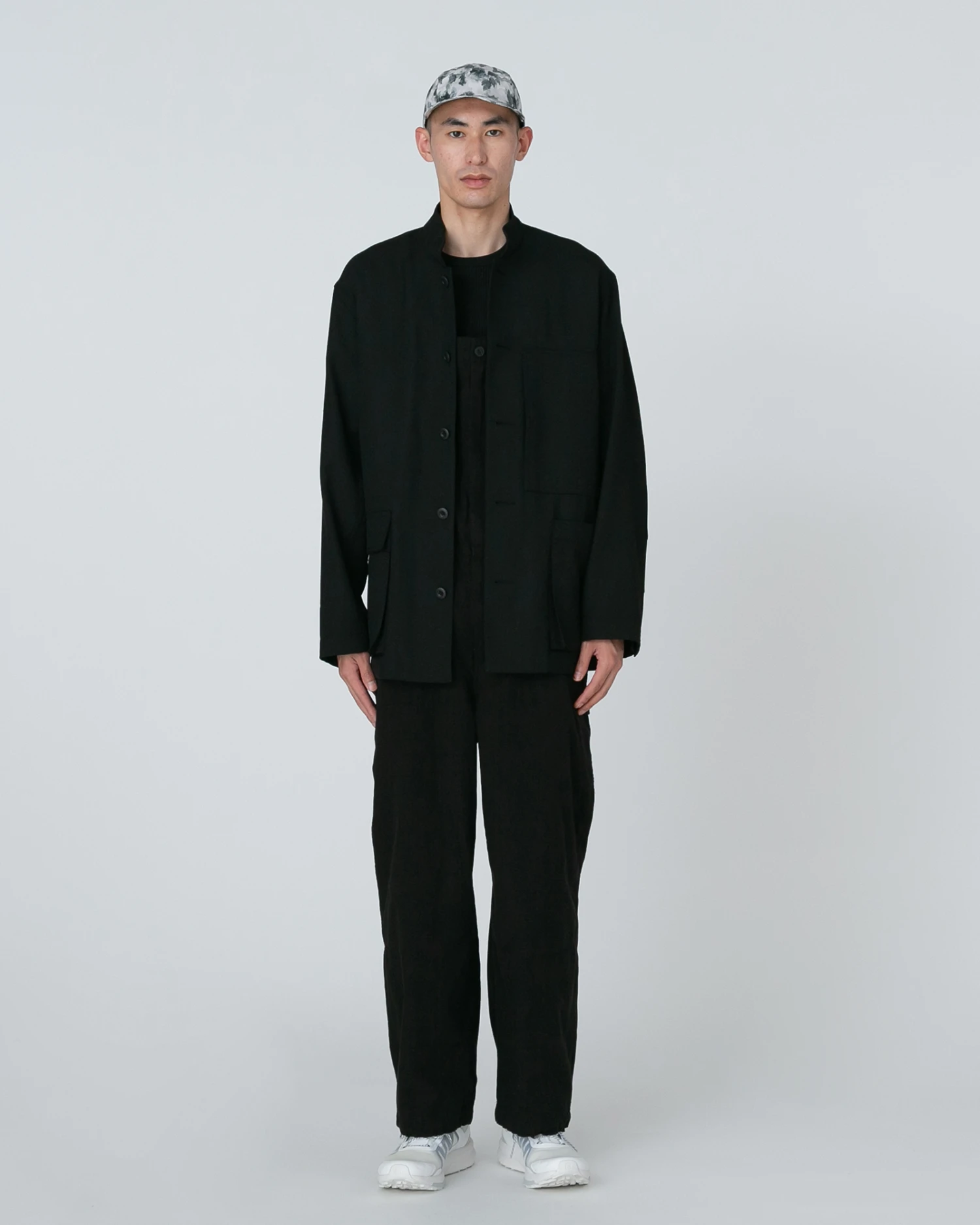 Hybrid Wool Utility Jacket - Vintage Texture Lightweight Oversized Button-Up 13 Hybrid Wool Utility Jacket - Vintage Texture Lightweight Oversized Button-Up - Image 11