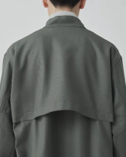 Hybrid Wool Utility Jacket - Vintage Texture Lightweight Oversized Button-Up 22 Hybrid Wool Utility Jacket - Vintage Texture Lightweight Oversized Button-Up -Snow Peak Shop JK 25SU103 240506 m0793 jpg