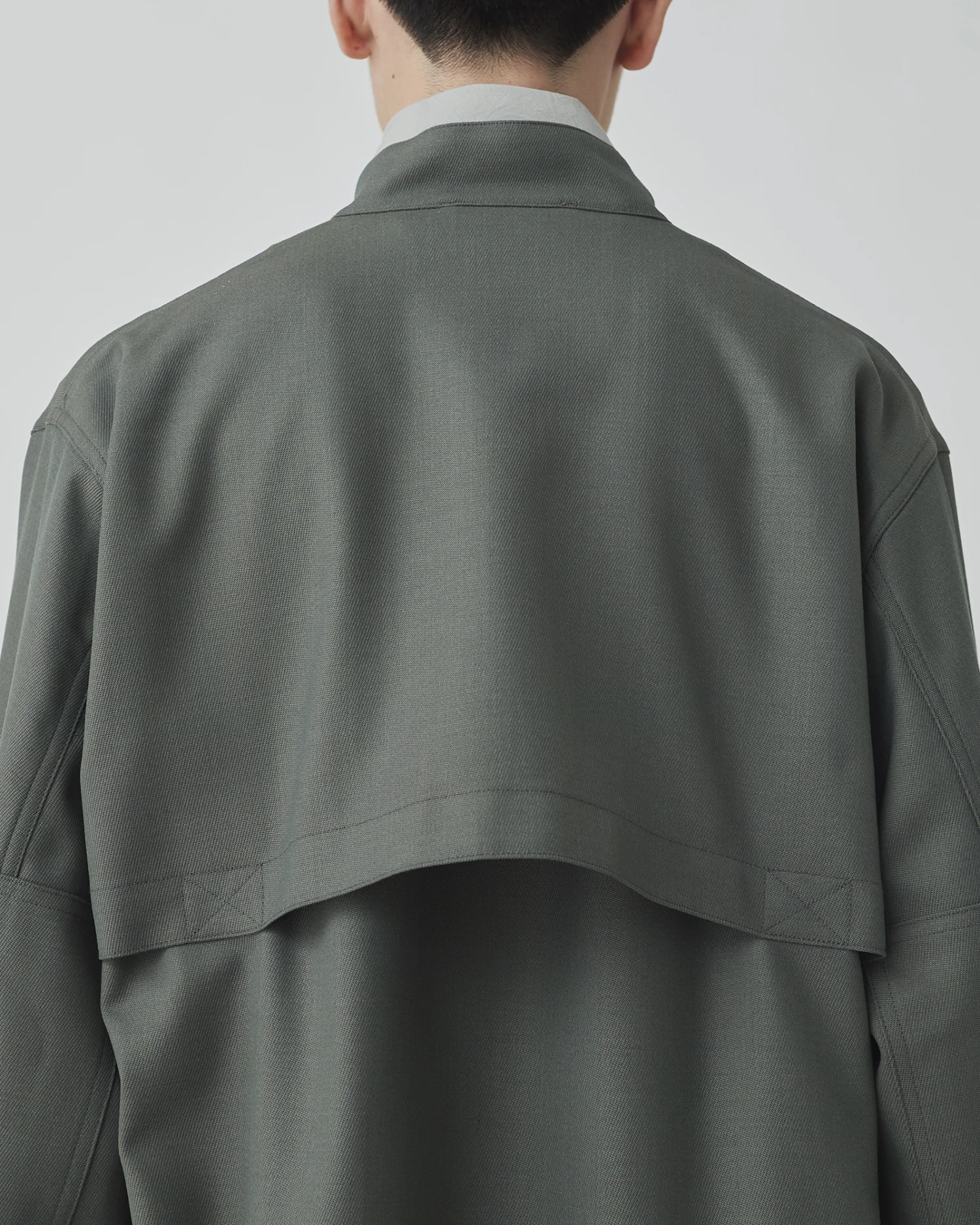 Hybrid Wool Utility Jacket - Vintage Texture Lightweight Oversized Button-Up 11 Hybrid Wool Utility Jacket - Vintage Texture Lightweight Oversized Button-Up - Image 9