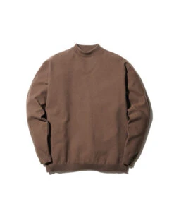 Cotton Polyester Knit Mockneck Long Sleeve - Textured Quick-Dry Loose Fit Pullover -Snow Peak Shop KN 22AU003 hero 02