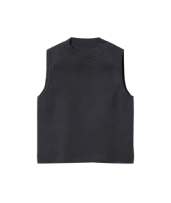 Cotton Nylon Sleeveless Top -Snow Peak Shop KN 23SW001 Black hero 01