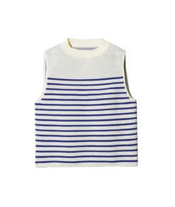 Cotton Nylon Sleeveless Top -Snow Peak Shop KN 23SW001 EcruxBlue hero 01