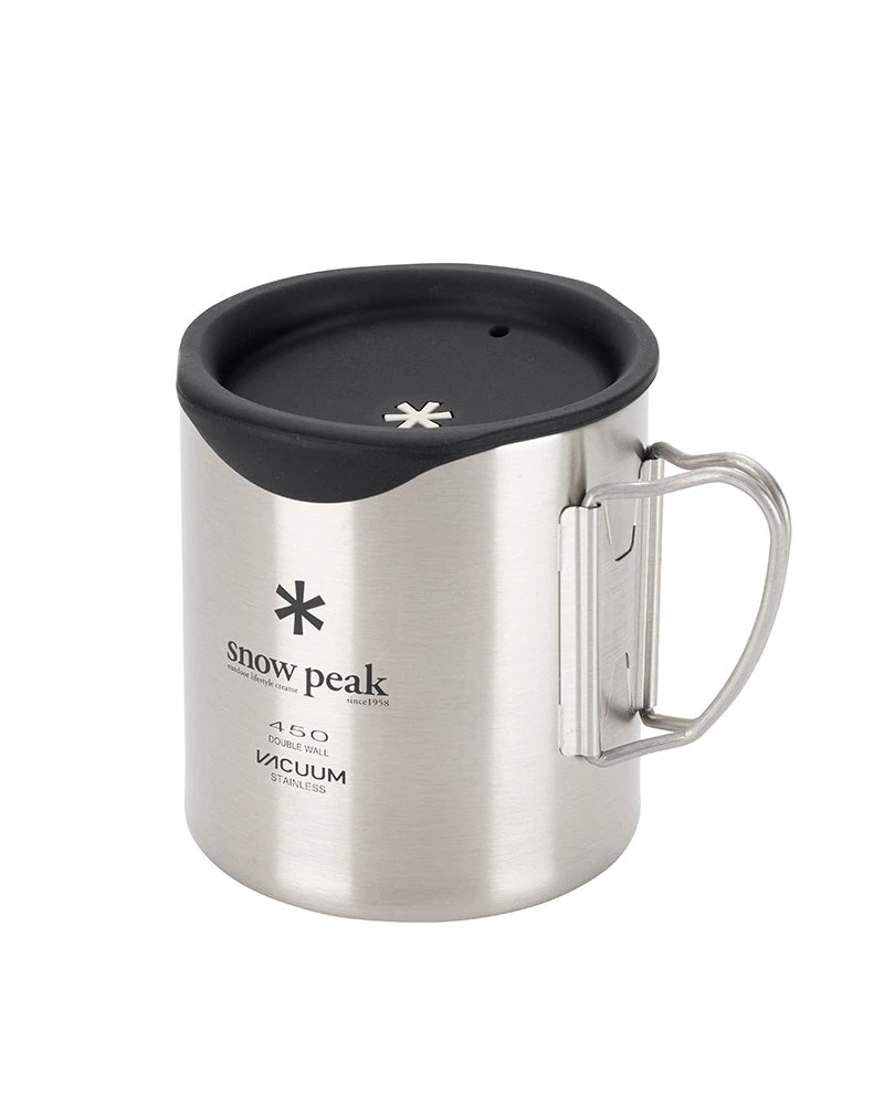 Snow Peak 450ml Stainless Steel Vacuum-Insulated Mug Set – Double Wall Travel Cup with Silicone Lid 3 Snow Peak 450ml Stainless Steel Vacuum-Insulated Mug Set – Double Wall Travel Cup with Silicone Lid