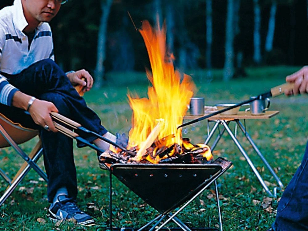 Snow Peak Fire Tool Set Pro - Black Steel & Bamboo 3-Piece Firepit Set with Canvas Case 6 Snow Peak Fire Tool Set Pro - Black Steel & Bamboo 3-Piece Firepit Set with Canvas Case - Image 4