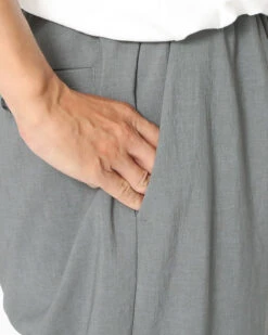 Black Polyester Light Poplin Pants – Antibacterial Crepe Texture Straight Leg Trousers -Snow Peak Shop PA 22SU018 alt 04