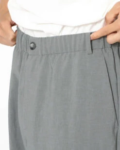 Black Polyester Light Poplin Pants – Antibacterial Crepe Texture Straight Leg Trousers -Snow Peak Shop PA 22SU018 alt 05