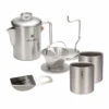 Snow Peak Field Coffee Master Set - 4-Piece Stainless Percolator & Titanium Mug Kit (Shizen Series) -Snow Peak Shop PR 880SET hero 01