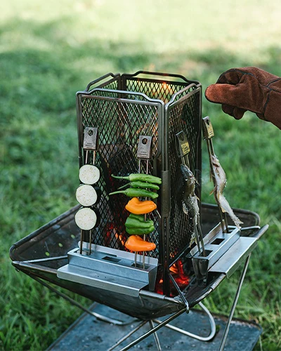 Snow Peak Takibi Hearth Starter Set – Vertical Skewer Grilling Attachment for Pack & Carry Fireplace 13 Snow Peak Takibi Hearth Starter Set – Vertical Skewer Grilling Attachment for Pack & Carry Fireplace - Image 11