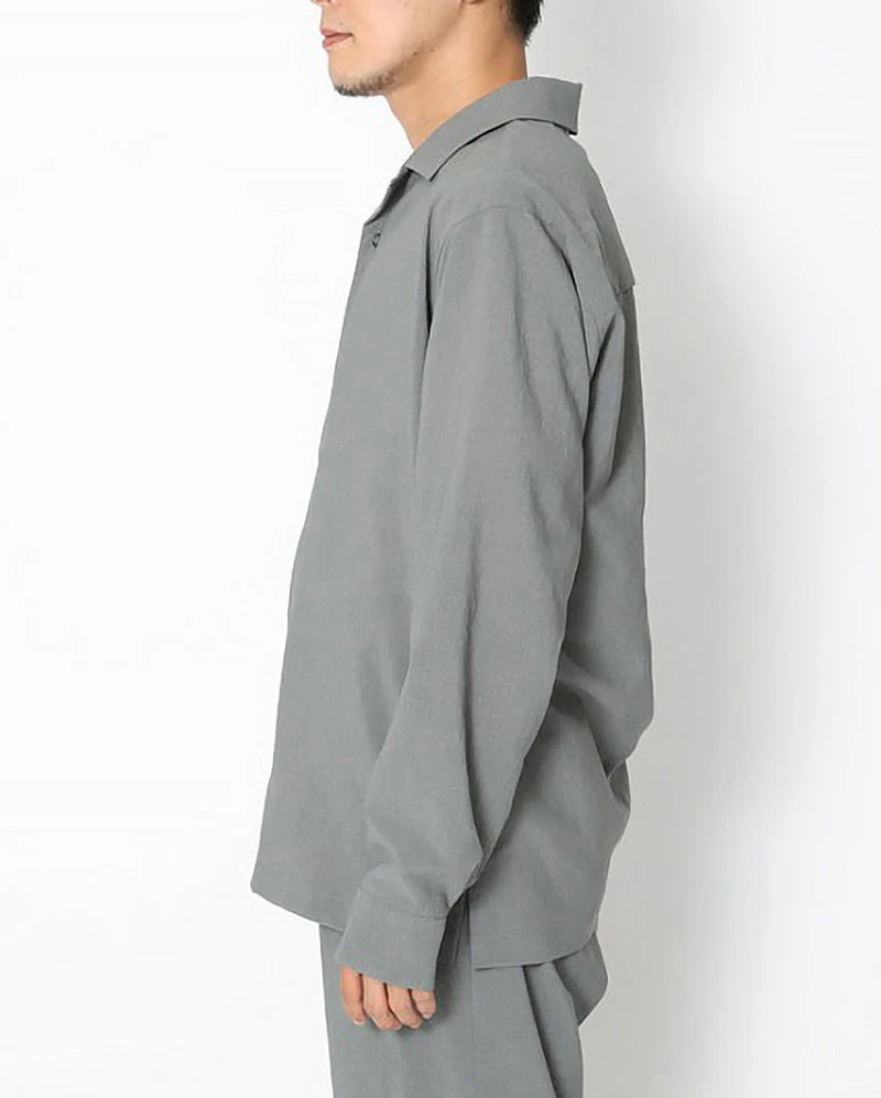 Polyester Light Poplin Shirt – Antibacterial Breathable Crepe Texture Long Sleeve 6 Polyester Light Poplin Shirt – Antibacterial Breathable Crepe Texture Long Sleeve - Image 4