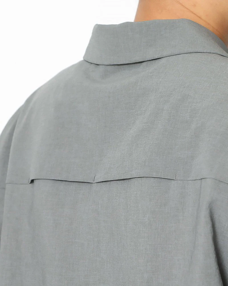 Polyester Light Poplin Shirt – Antibacterial Breathable Crepe Texture Long Sleeve 10 Polyester Light Poplin Shirt – Antibacterial Breathable Crepe Texture Long Sleeve - Image 8