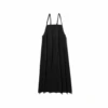 Polyester Poplin Recycled Crepe – Adjustable Cami Strap A-Line Midi Dress -Snow Peak Shop SH 23SW005 Black hero 01 v1