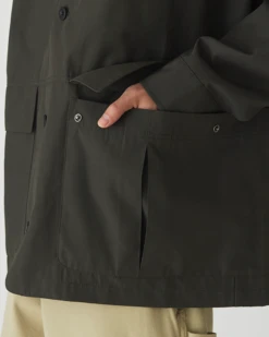 Pe/Co Weather Jacket - Recycled Poly-Cotton Water-Resistant Utility Jacket -Snow Peak Shop SH 24AU101 231212 n0141 jpg