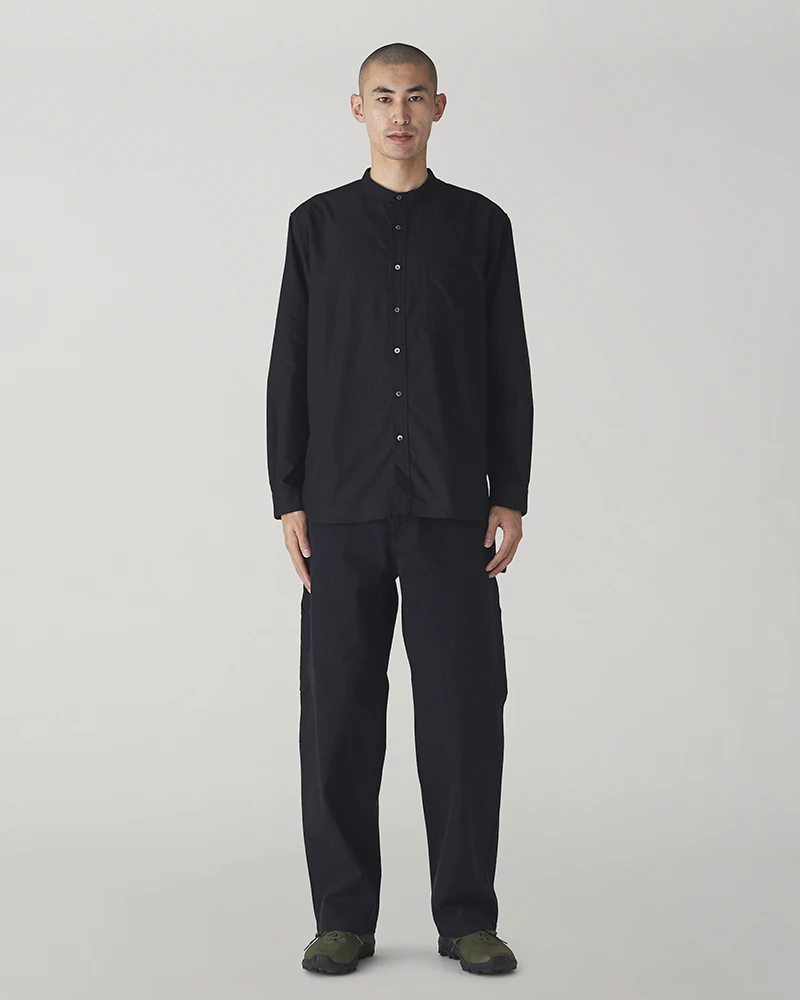 Organic Cotton OX Stand Collar Shirt in Light Blue – Sustainable Button-Front Oxford Shirt 9 Organic Cotton OX Stand Collar Shirt in Light Blue – Sustainable Button-Front Oxford Shirt - Image 7