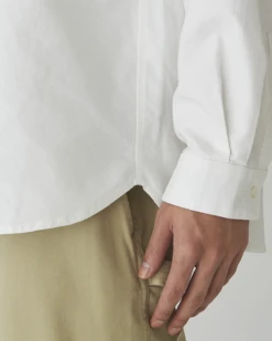 Organic Cotton OX Stand Collar Shirt in Light Blue – Sustainable Button-Front Oxford Shirt 16 Organic Cotton OX Stand Collar Shirt in Light Blue – Sustainable Button-Front Oxford Shirt -Snow Peak Shop SH 24AU402 231212 n0111 jpg