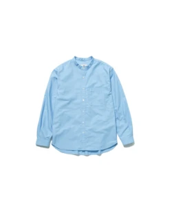Organic Cotton OX Stand Collar Shirt in Light Blue – Sustainable Button-Front Oxford Shirt 14 Organic Cotton OX Stand Collar Shirt in Light Blue – Sustainable Button-Front Oxford Shirt -Snow Peak Shop SH 24AU402 2 jpg