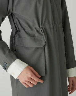 Hybrid Wool Long-Sleeved Utility Dress – Adjustable Drawcord Performance Fit -Snow Peak Shop SH 24AW002 20231212 snowpeak 00572 jpg