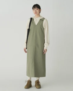Pe/Co Weather Dress – Recycled Polyester Cotton Blend Outdoor Sleeveless Full-Length Dress -Snow Peak Shop SH 24AW101 20231212 snowpeak 00696 jpg