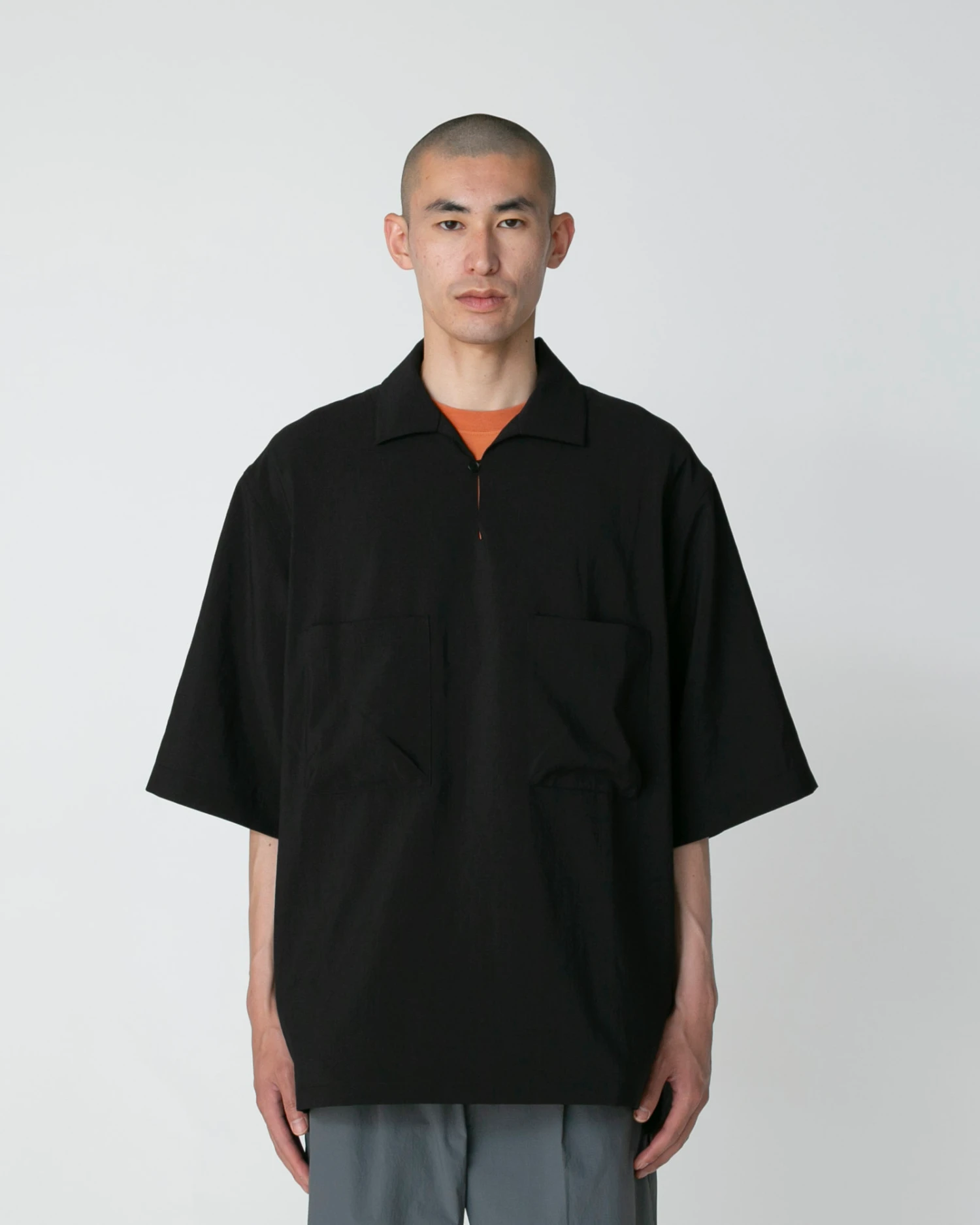 Pe Light Poplin Shirt - Antibacterial Breathable Crepe Texture Oversized Short Sleeve Button-Up 8 Pe Light Poplin Shirt - Antibacterial Breathable Crepe Texture Oversized Short Sleeve Button-Up - Image 6