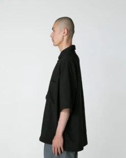 Pe Light Poplin Shirt - Antibacterial Breathable Crepe Texture Oversized Short Sleeve Button-Up 19 Pe Light Poplin Shirt - Antibacterial Breathable Crepe Texture Oversized Short Sleeve Button-Up -Snow Peak Shop SH 25SU004 0506 451