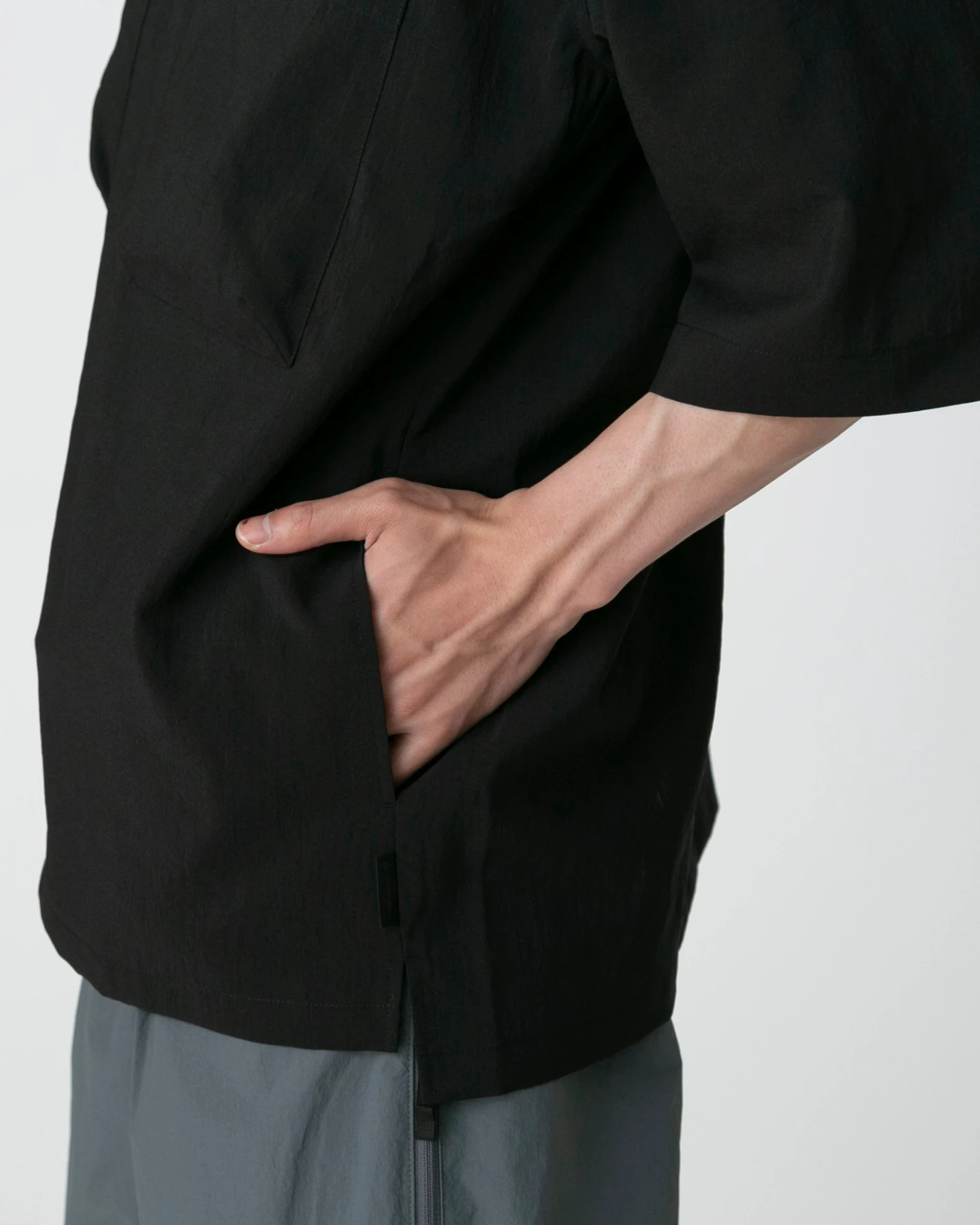 Pe Light Poplin Shirt - Antibacterial Breathable Crepe Texture Oversized Short Sleeve Button-Up 13 Pe Light Poplin Shirt - Antibacterial Breathable Crepe Texture Oversized Short Sleeve Button-Up - Image 11