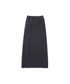 Cotton Nylon Heavy-Weight Pencil Skirt - Ankle Length Slim Fit with Back Split -Snow Peak Shop SK 23SW001 Black hero 01