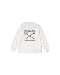Snow Peak Solid & Delta Stake Graphic Long Sleeve T-Shirt - Festival Limited Edition -Snow Peak Shop SP TS 24AU001 Offwhite 1.psd