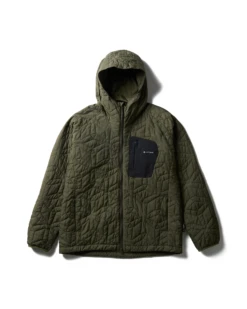 Snow Peak Quilted Insulation Jacket - Black Asterisk Pattern Hooded Outerwear
