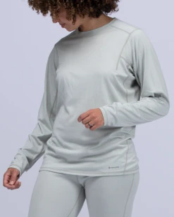 Recycled Merino Wool & Polyester Long Sleeve T-Shirt – Sweat-Wicking Slim Fit Base Layer 15 Recycled Merino Wool & Polyester Long Sleeve T-Shirt – Sweat-Wicking Slim Fit Base Layer -Snow Peak Shop SW 22AU007 alt 03