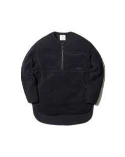 Snow Peak Light Grey Thermal Boa Fleece Pullover – Recycled Thermal Pro Henley -Snow Peak Shop SW 22AU011 hero 03