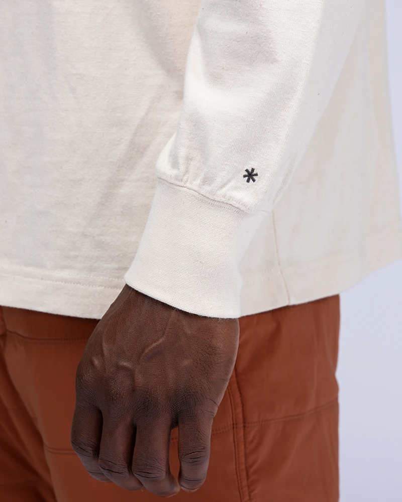 Recycled Cotton Mockneck Long Sleeve T-Shirt 11 Recycled Cotton Mockneck Long Sleeve T-Shirt - Image 9