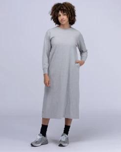 Recycled Cotton Oversized Long Sleeve Ankle-Length Dress -Snow Peak Shop SW 22AW401 Hero 04