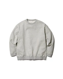Snow Peak Recycled Cotton Sweat Crewneck – Oversized Pill-Resistant Pullover with Side Pockets -Snow Peak Shop SW 22SU401 Mg hero 01