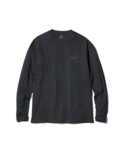 Polyester Power Dry Long Sleeve T-Shirt – Technical Quick-Dry Antibacterial Base Layer 10 Polyester Power Dry Long Sleeve T-Shirt – Technical Quick-Dry Antibacterial Base Layer -Snow Peak Shop SW 23SU011 bk hero 01