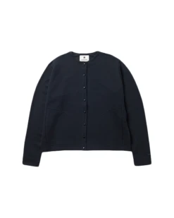Takibi Sweatshirt Cardigan - Fire-Resistant Modacrylic Blend Snap Front Layer -Snow Peak Shop SW 24AW101 Black P 1 png