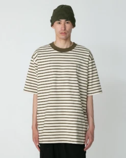 Heavy Cotton Border T-Shirt -Snow Peak Shop SW 25SU203 0506 619 jpg